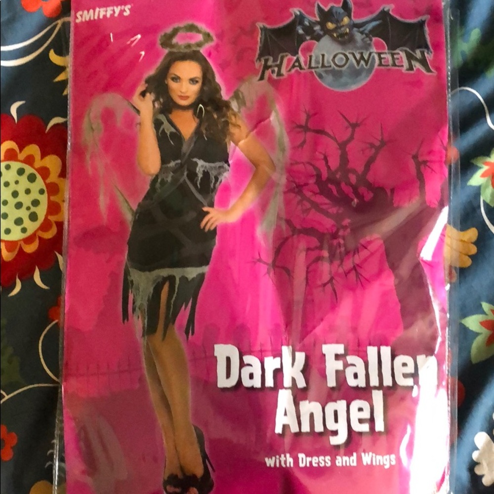 Women’s Dark Fallen Angel Halloween Costume Size M